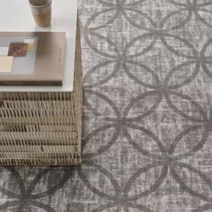 Vloerkleed met grafisch cirkelmotief